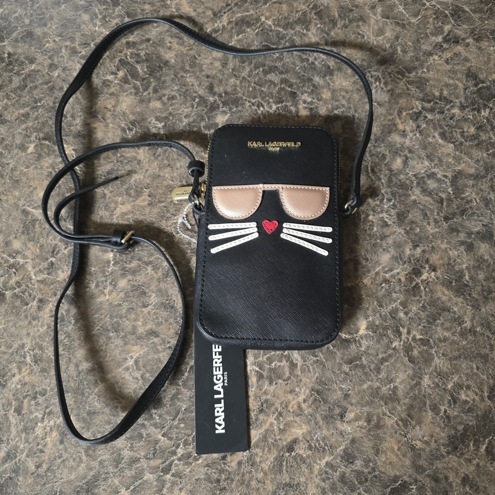 karl lagerfeld Maybelle Crossover Cellular Phone Case Wallet NWT